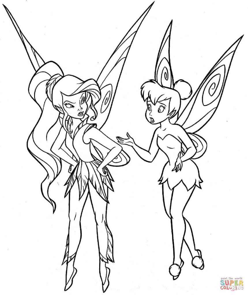 Fantasy World Of Disney Fairies 20 Disney Fairies Coloring Pages Magic Fingers Coloring